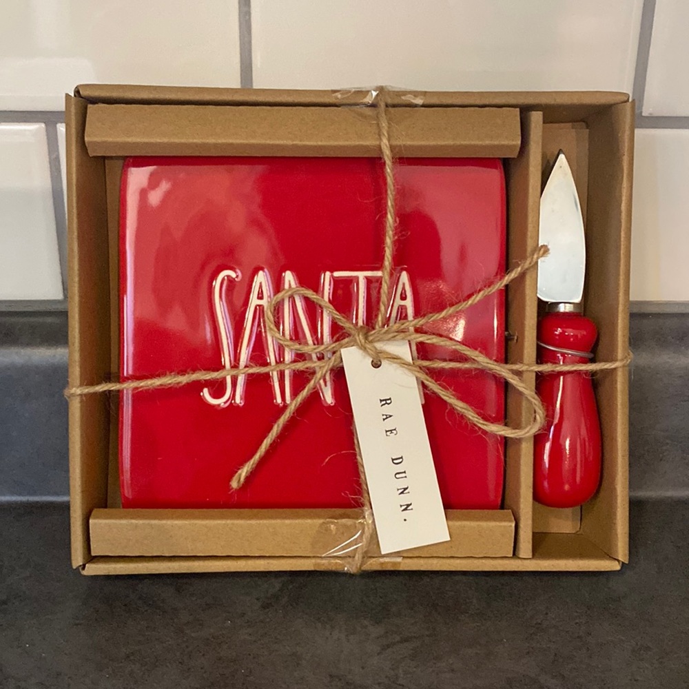 Rae Dunn Cheese Plate and Knife Set
